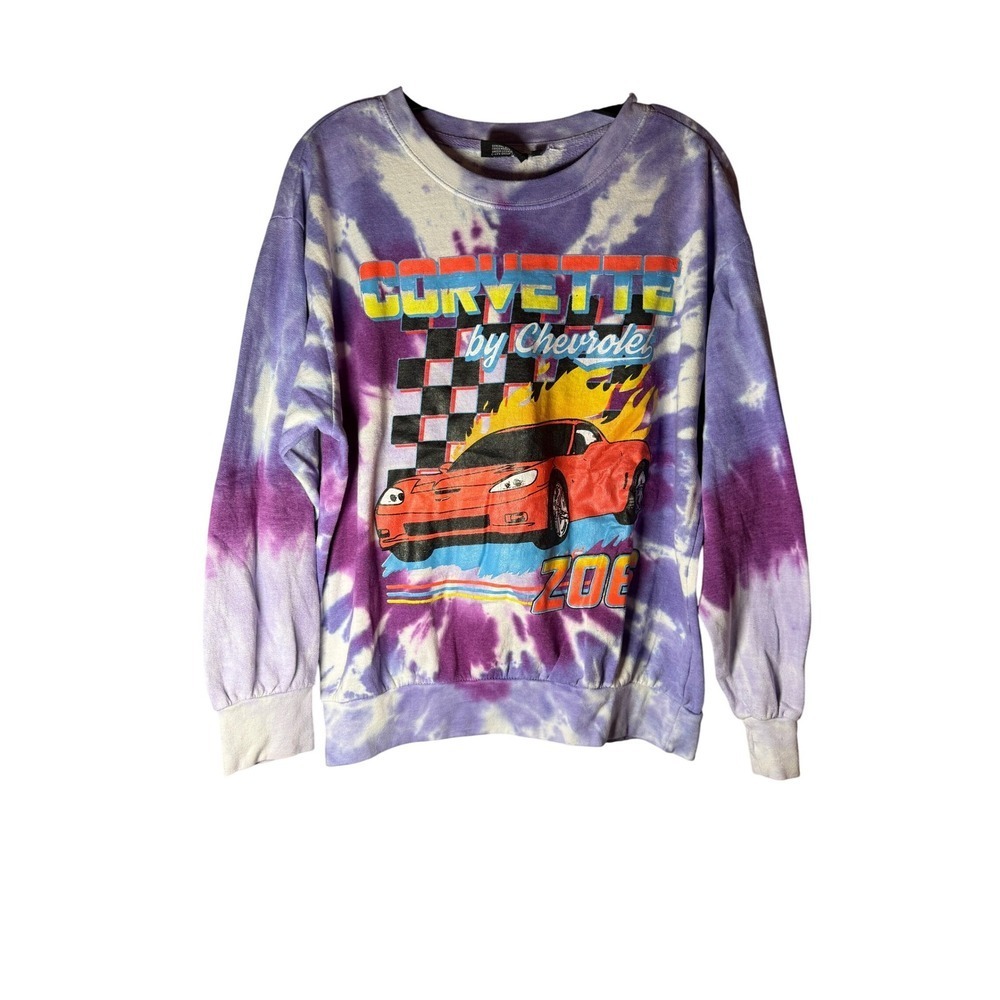 CHEMISTRY Tie Dye Corvette‎ C5 Z06 Graphic Sweatshirt Pullover